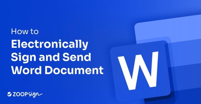 How to electronically sign and send word document